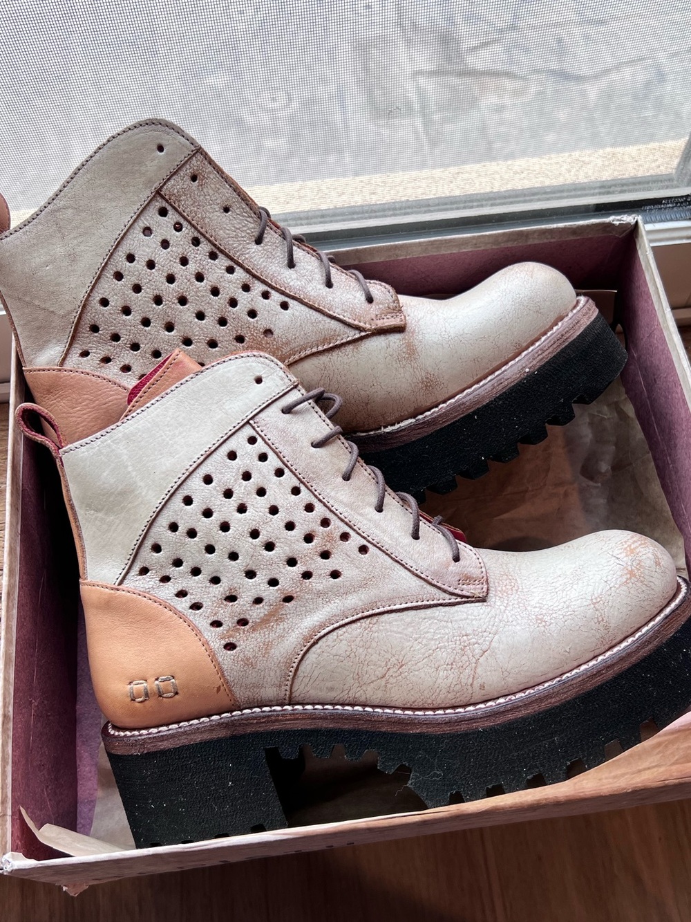 Bed Stu, Tanzania, Distressed Boots, Combat Style, ALL Leather, NEW in BOX!